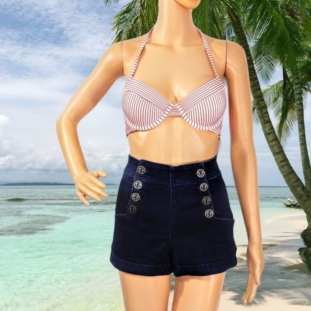 Candy Striped Bikini top